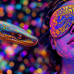 Psychedelic snake ayahuasca suggestibility